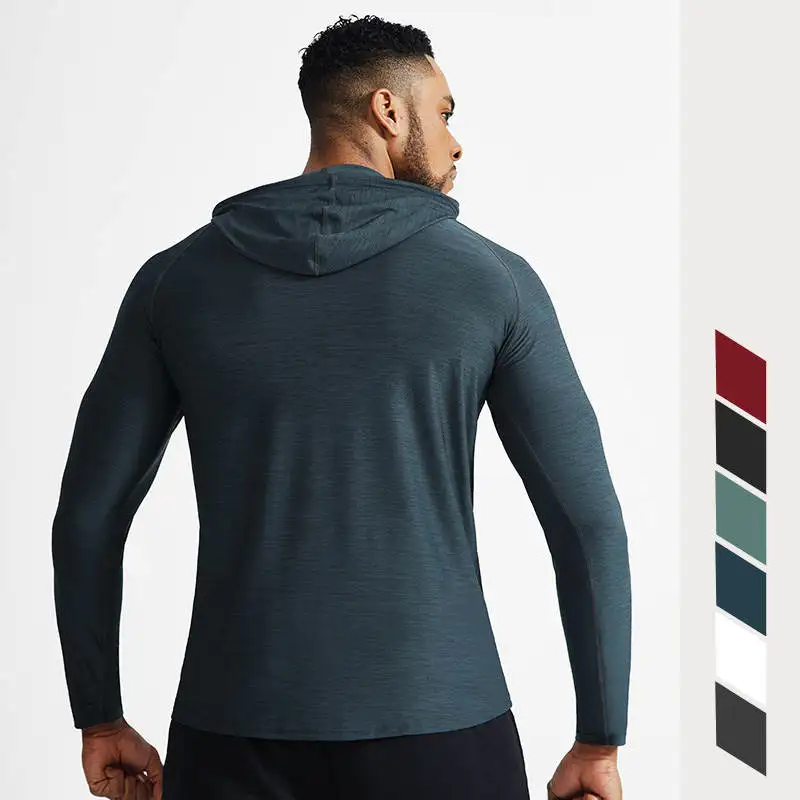 

Men's Outdoor Running Fitness T-shirt Hoodies Quick Dry Sport Shirt Men Top Gym Trainning Exercise Coat Male Sweater Clothes J71