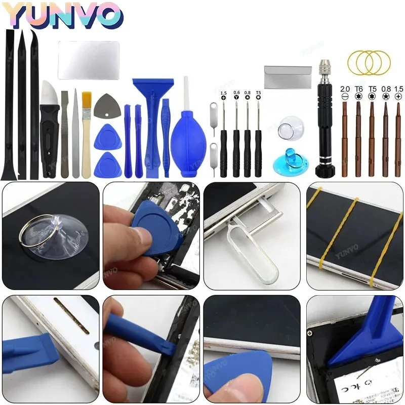 35Pcs Mobile Phone Repair Tool Screwdriver kits Phone Tablet Battery Disassembly Opening Screen Dust Cleaning Disassembly