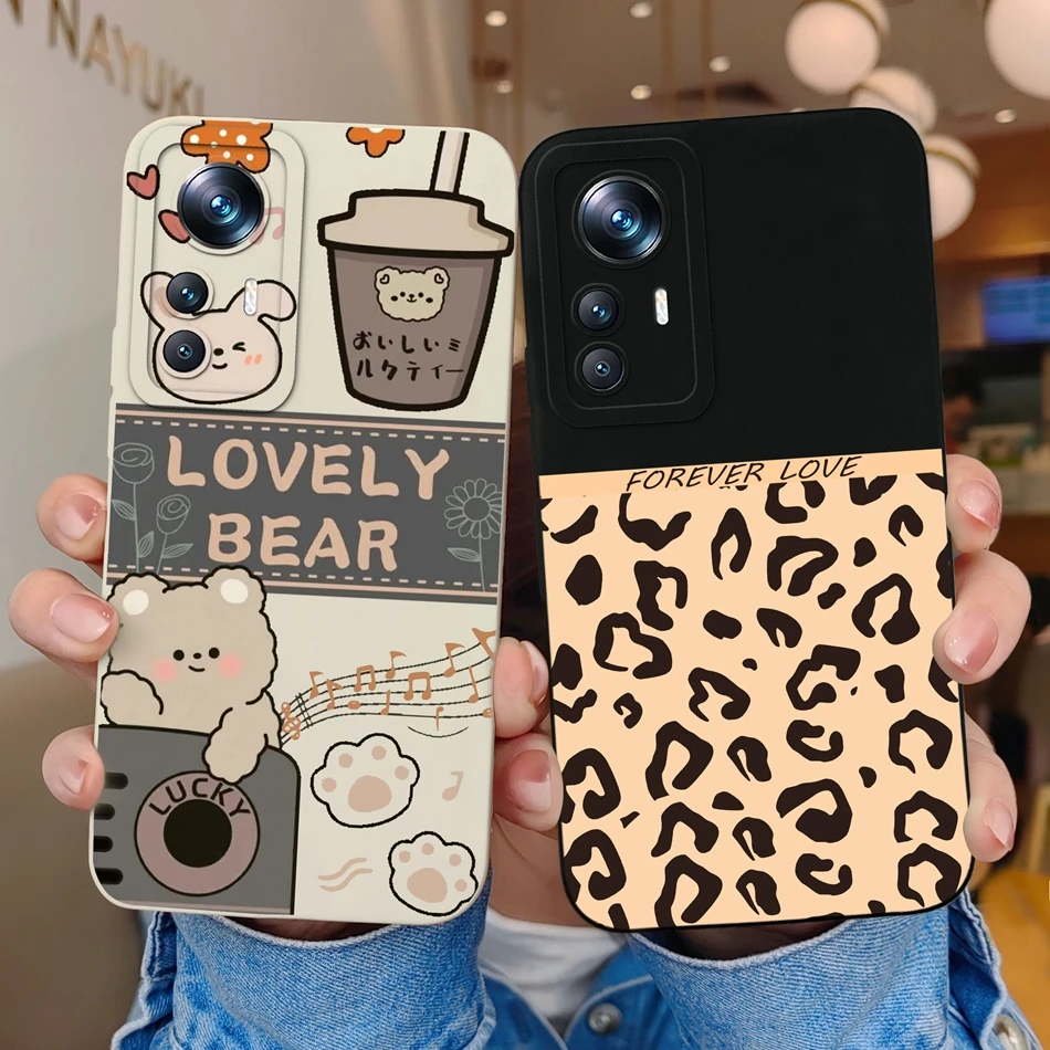 New Cover For Xiaomi 12 Pro Lite Ultra Case Cartoon Soft Liquid Silicone Upgrade Protection Phone Bumper For Xiaomi12 Shell Gift