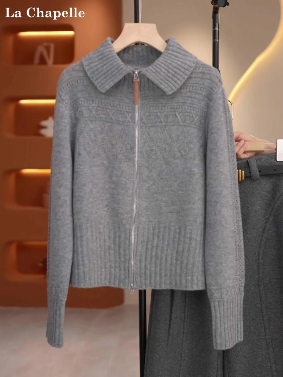 

Вязаный свитер La Chapelle для женщин: свободный кардиган в корейском стиле для весны, осени и зимы, теплый и удобный для повседневной носки