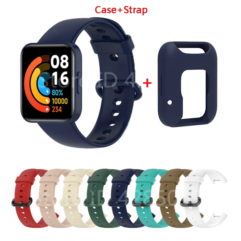 Schutzhülle für Xiaomi Redmi Watch 2 Lite Smart Watch, Silikonarmband, Ersatzarmband für Redmi Watch 2 Armband
