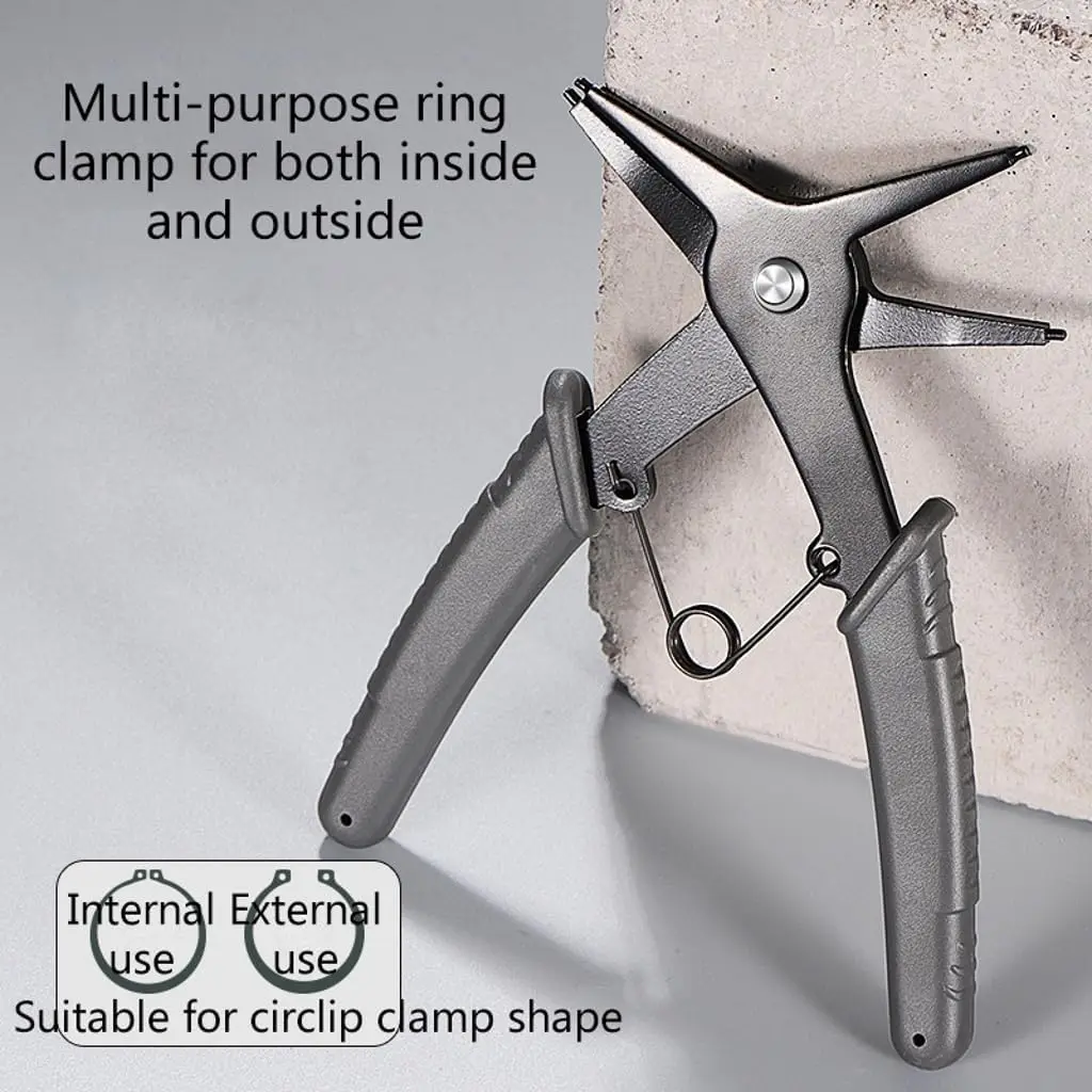 Snap Ring Pliers Dual Purpose Circlip Pliers Removing Reassembling Tool for Internal and External Snap Ring Green