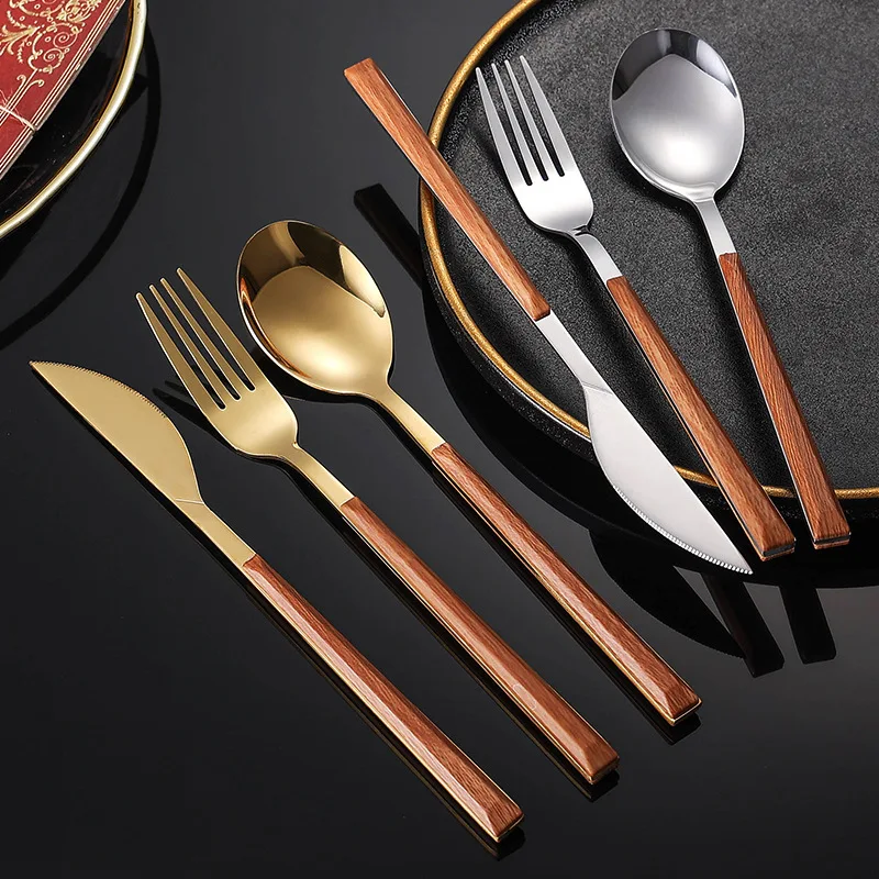 5PCS Stainless Steel Knife, Fork, Spoon and Tableware Set Korean Western Tableware - view 2