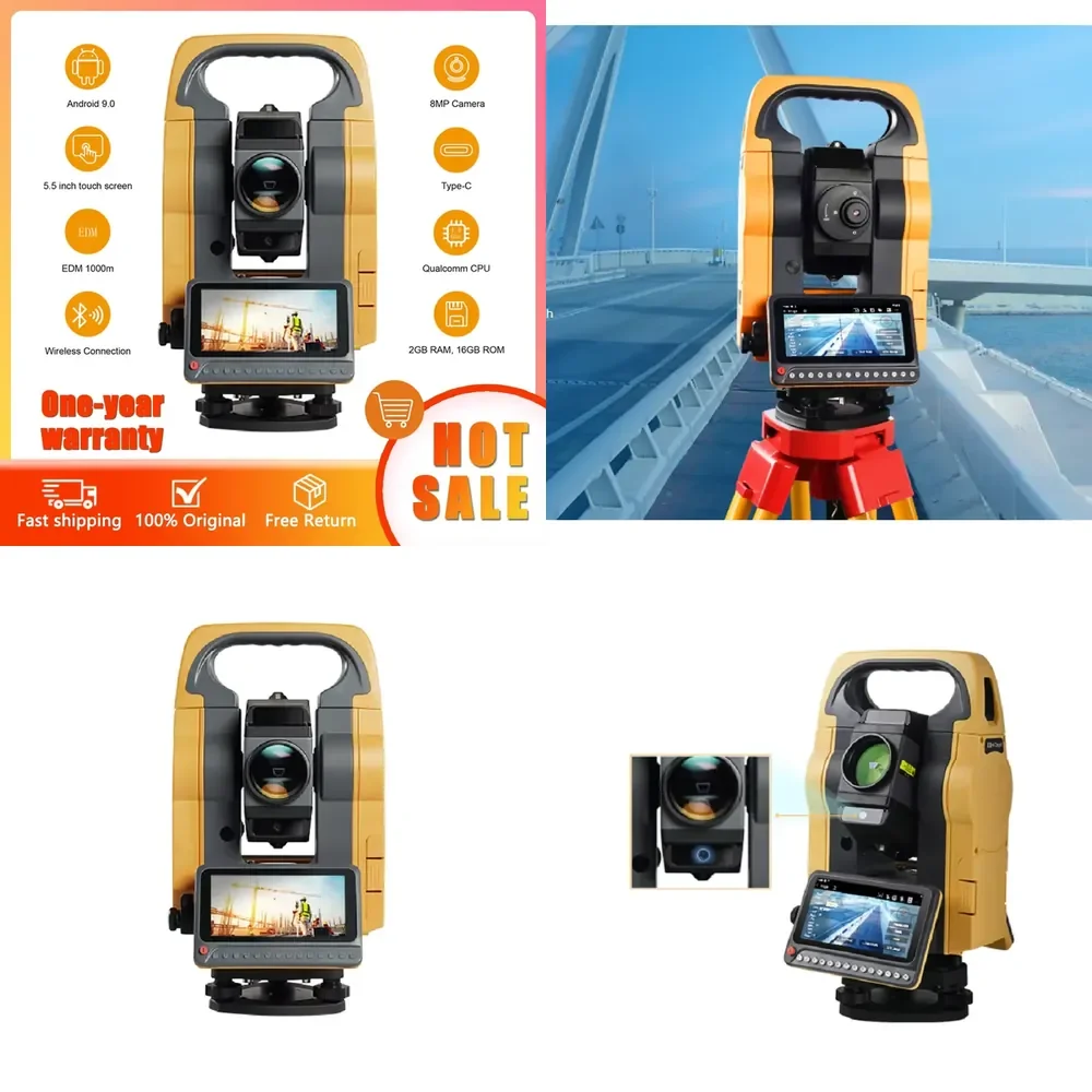 2026 for Hi-target HTS-720 Total Station for Surveying Equipment Reflectorless 1000m Smart Android Multi Language Touch