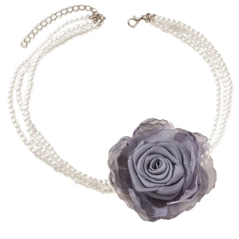 652f Colar pérolas multicamadas