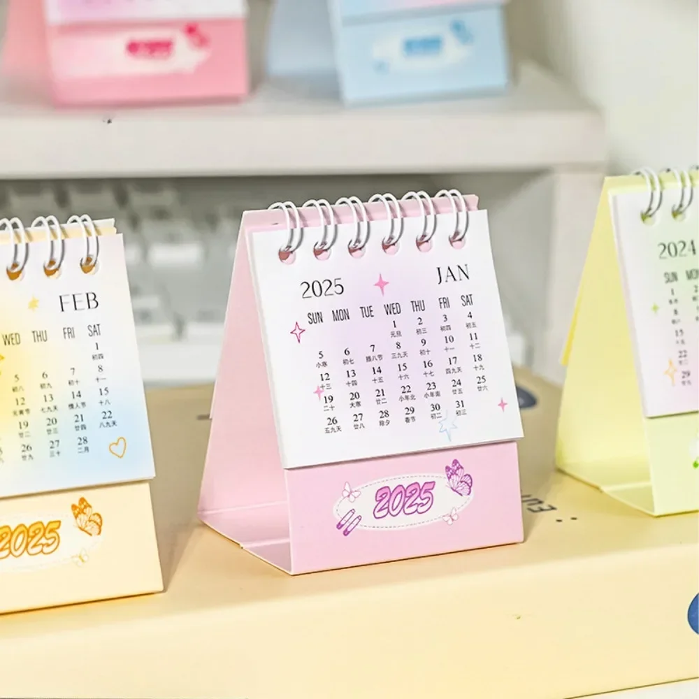 2025 Desk Calendar 365 Days Annual Planner Cute Coil Calendar Book Yearly Schedule Organizer To Do List Home Office Supplies