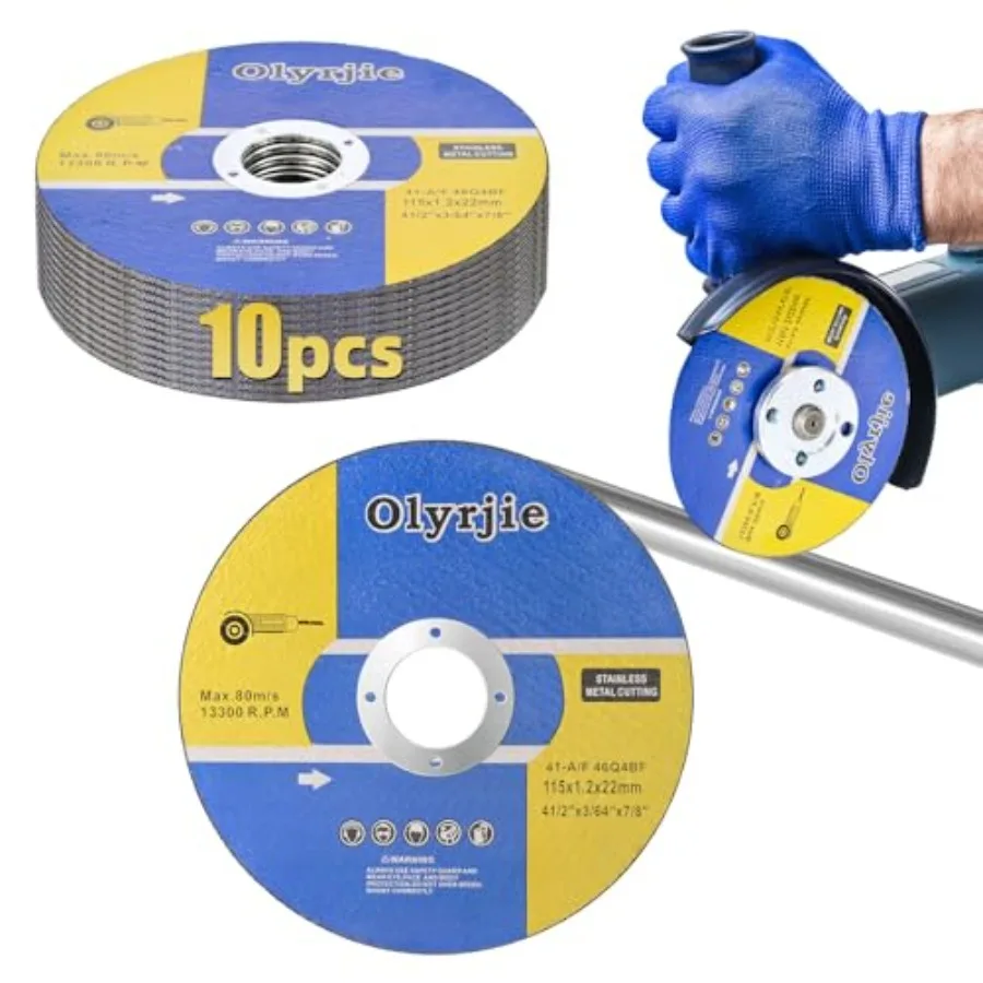 

10 Pack 4 1/2 in Cut Off Wheel Cutting Wheels for Angle Grinders Ultra Thin Grinding Wheels Metal Cutting Discs
