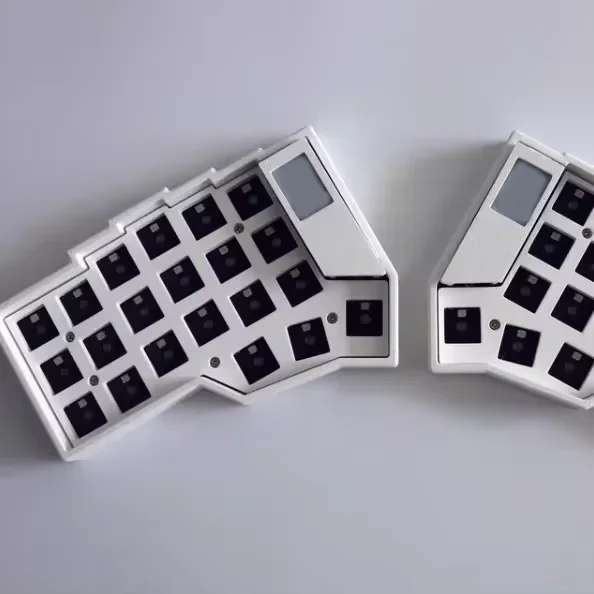 Imagem -03 - Corne Dividir Kit de Teclado Mecânico com Tela E-ink Rgb Personalizado Hot Swap para o Modo Zmk Bluetooth sem Fio