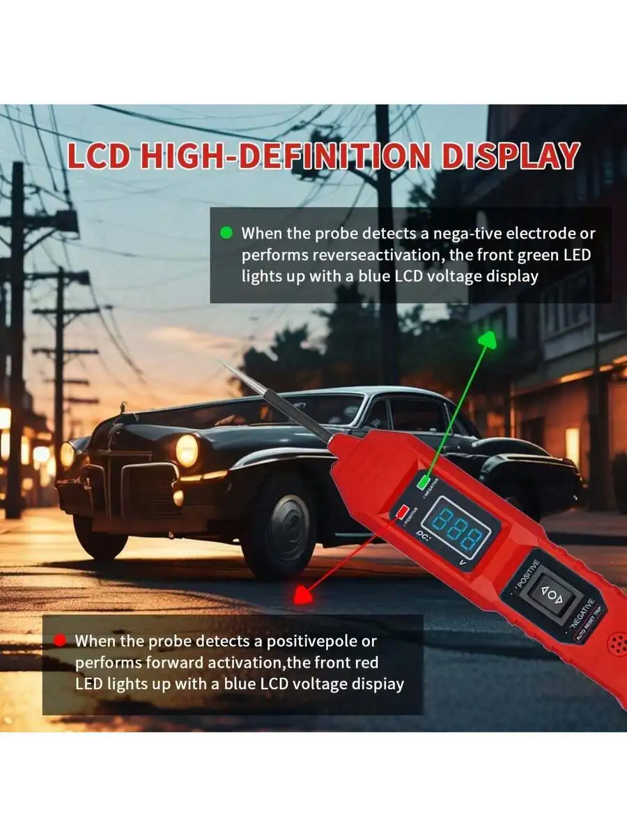 823 Professional Automotive Circuit Tester - Multifunctional Drive Detector With Circuit Switch Capability, OBD-Port Powered,