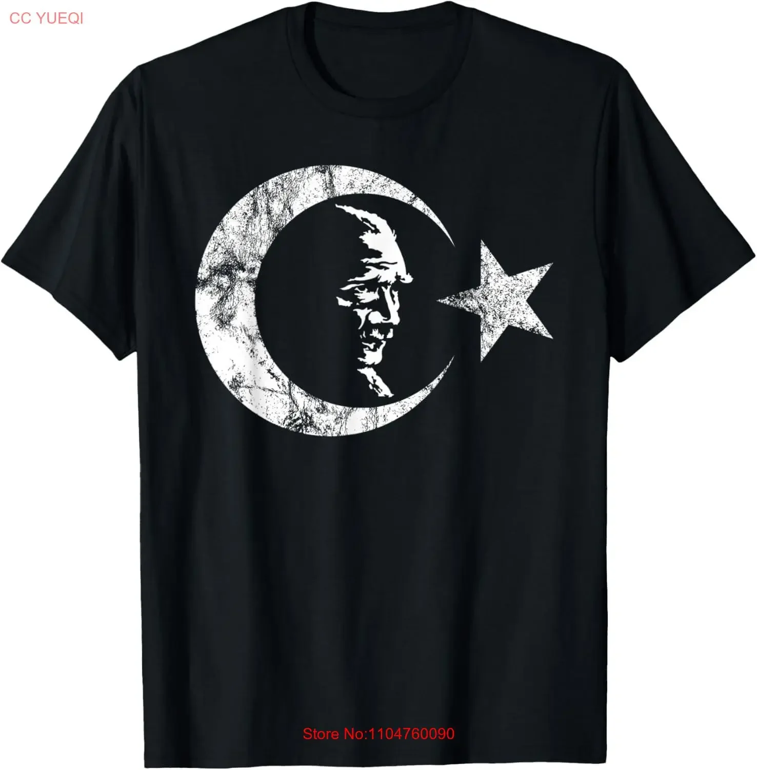 Mustafa Kemal Atat rk bandeira turca Turquia Gazi T rkiye camisa vintage lavada versátil gráfico macio ligeiramente confortável casual