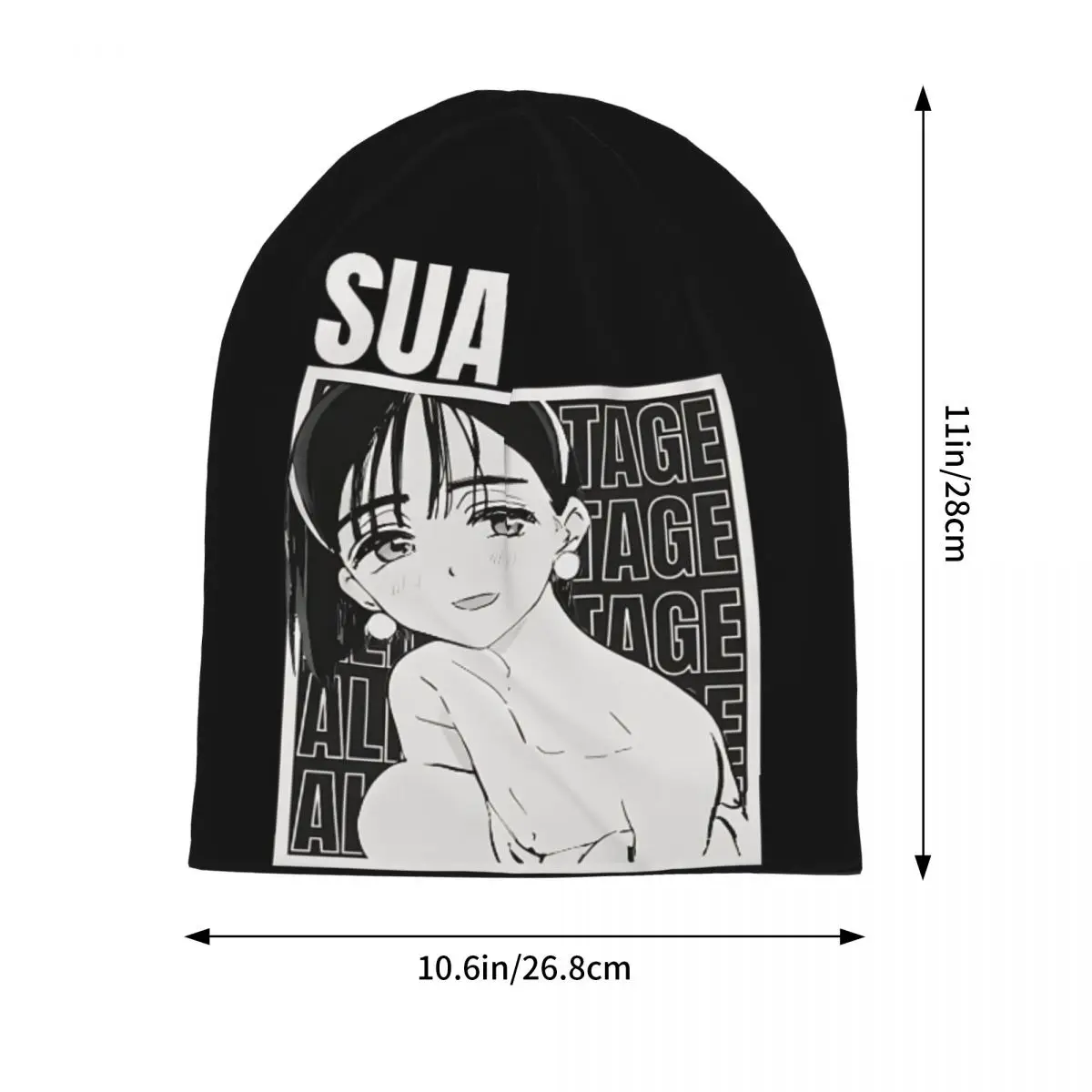 Sua Alien Stage Anime Bonnet Hat Cool Street Skullies Beanies Hat Unisex Summer Dual-use Caps