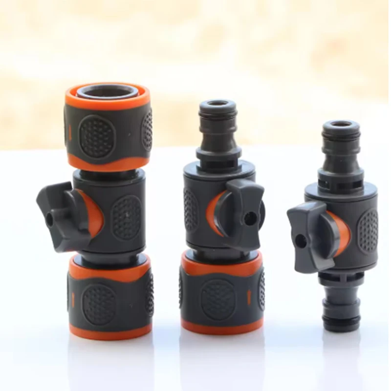 

With Valve Switch Quick Connector Nipple Two-Way Car Wash Water Gun Quick Docking Standard Lagging ABS Lagging Quick Connection