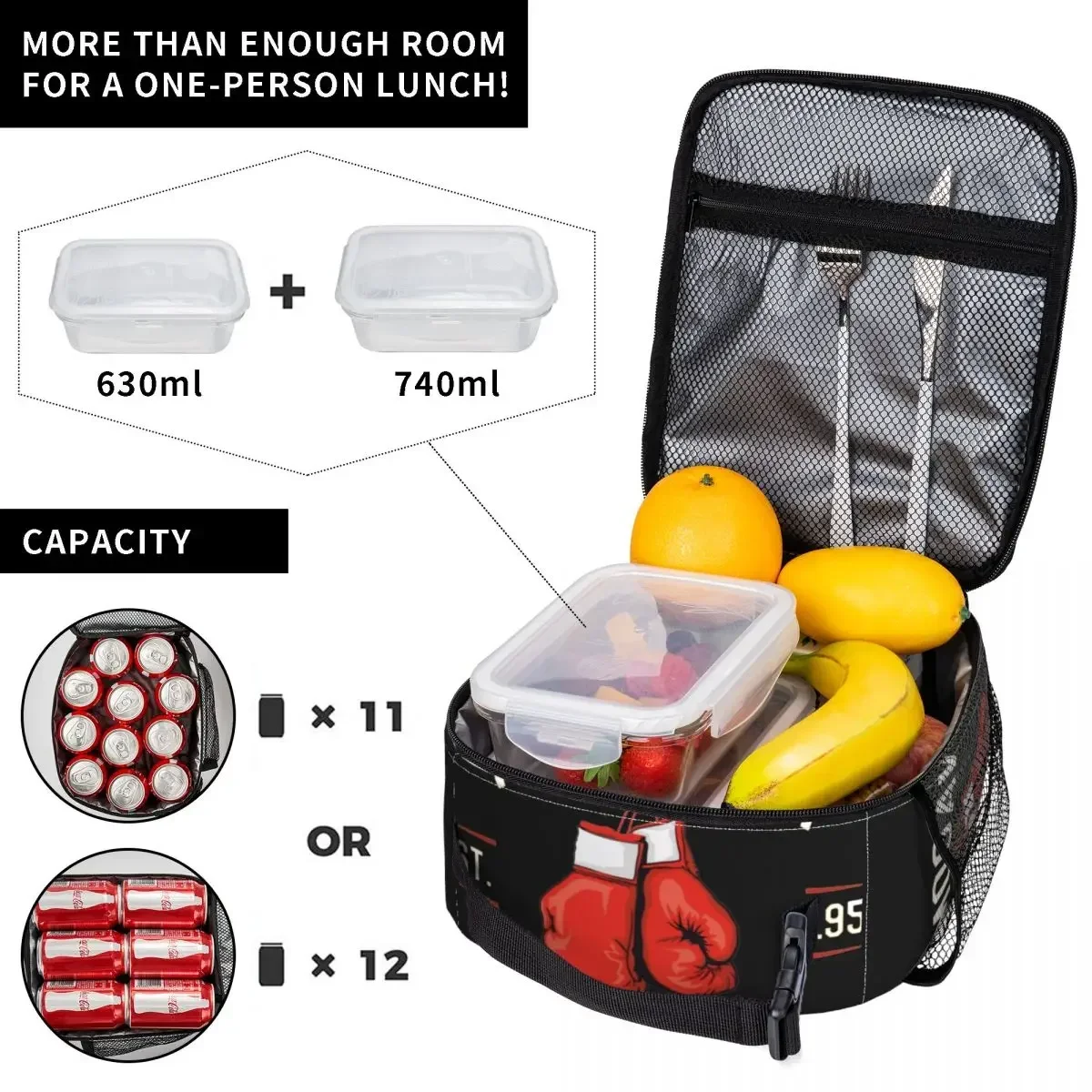 Insulated Lunch Boxes Kamogawa Boxing Gym Merch Hajime no Ippo KBG Design Lunch Food Box Causal Thermal Cooler Bento Box