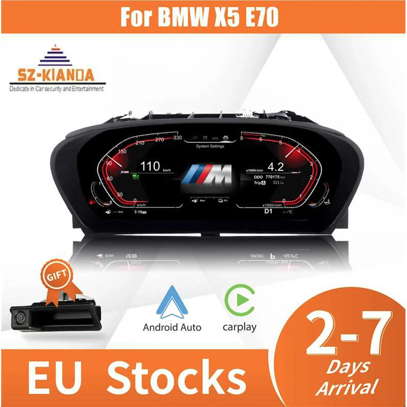 

2024 Latest Original Digital LCD Instrument Panel for BMW X5 E70 Cluster Speedometer dashboard Cockpit speedometer HUD Display