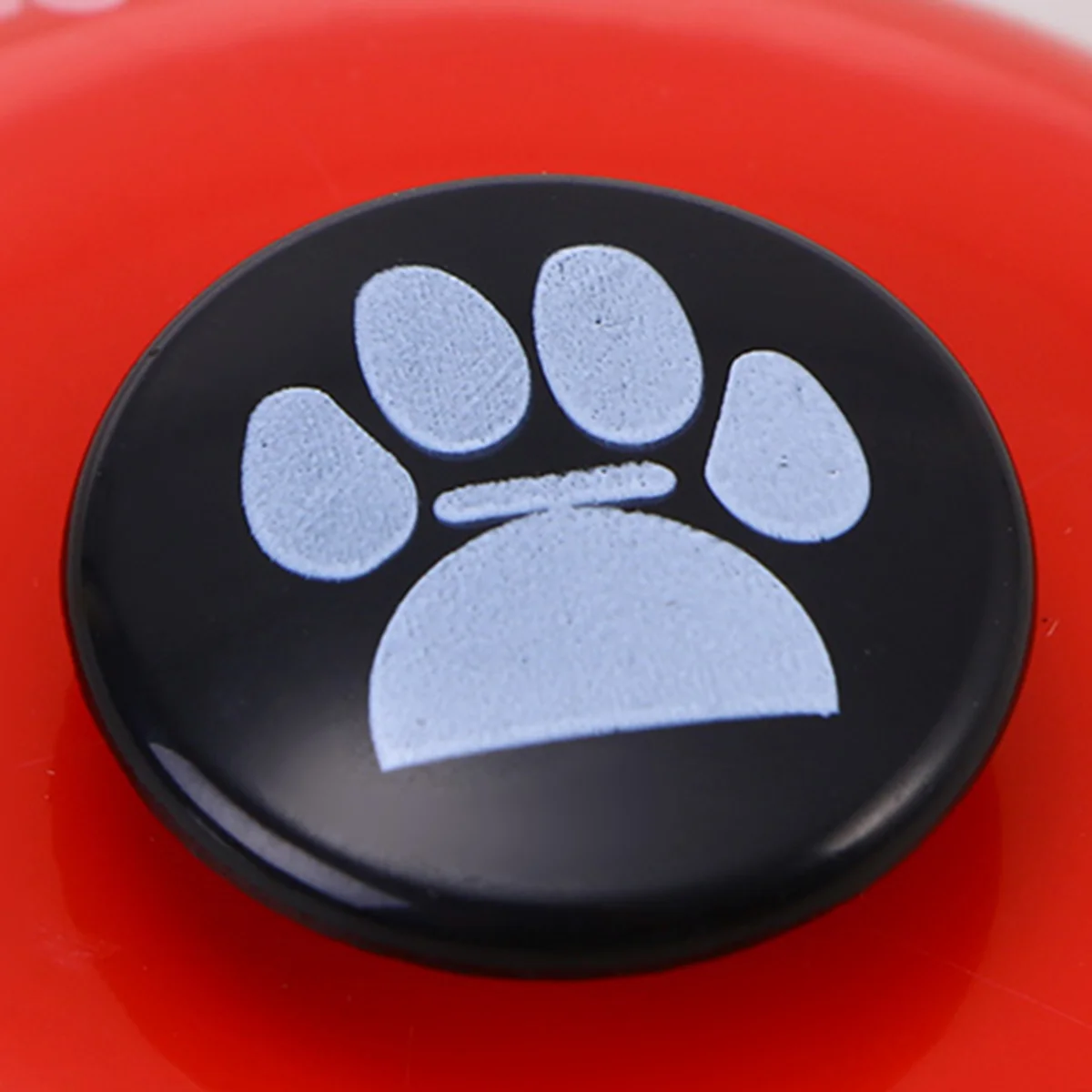 

Dog Training Bells Red Black Footprint Pattern Flat Wide Button Loud Sound Potty Training Device For Puppy Outdoor