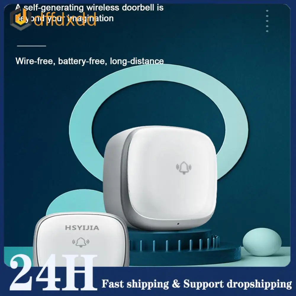 Smart Pager For The Elderly Fifth Gear Volume Adjustable Self-generated Wireless Doorbell Colorful Sound And Light Two Styles