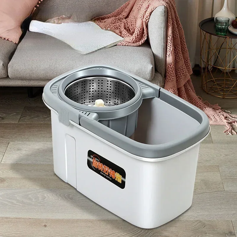 Automatic Spin Mop Hand Free Household Wooden Floor Cleaning Microfiber Pads Floor Mops With Bucket Magic Bathroom Accessories