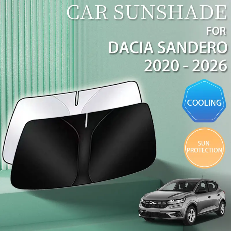 Автомобильный солнцезащитный козырек для Renault Dacia Sandero Stepway 3 2025 2024 2020-2026, аксессуары, защита от солнца на лобовое стекло автомобиля