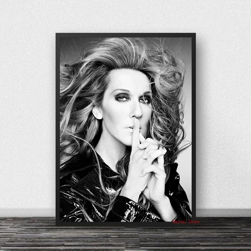 سيلين ديون المشارك الموسيقى المغني قماش الفن اللوحة جدار صورة لغرفة المعيشة الفتيات ديكور المنزل