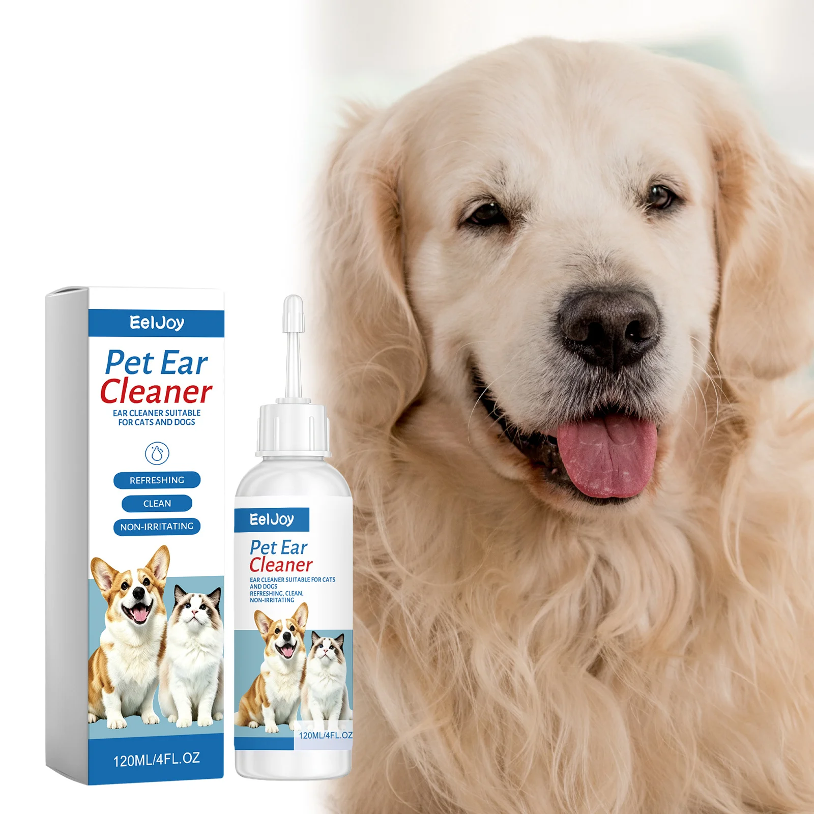 Pet Ear Cleaner - Limpador Suave de Ouvidos para Cães