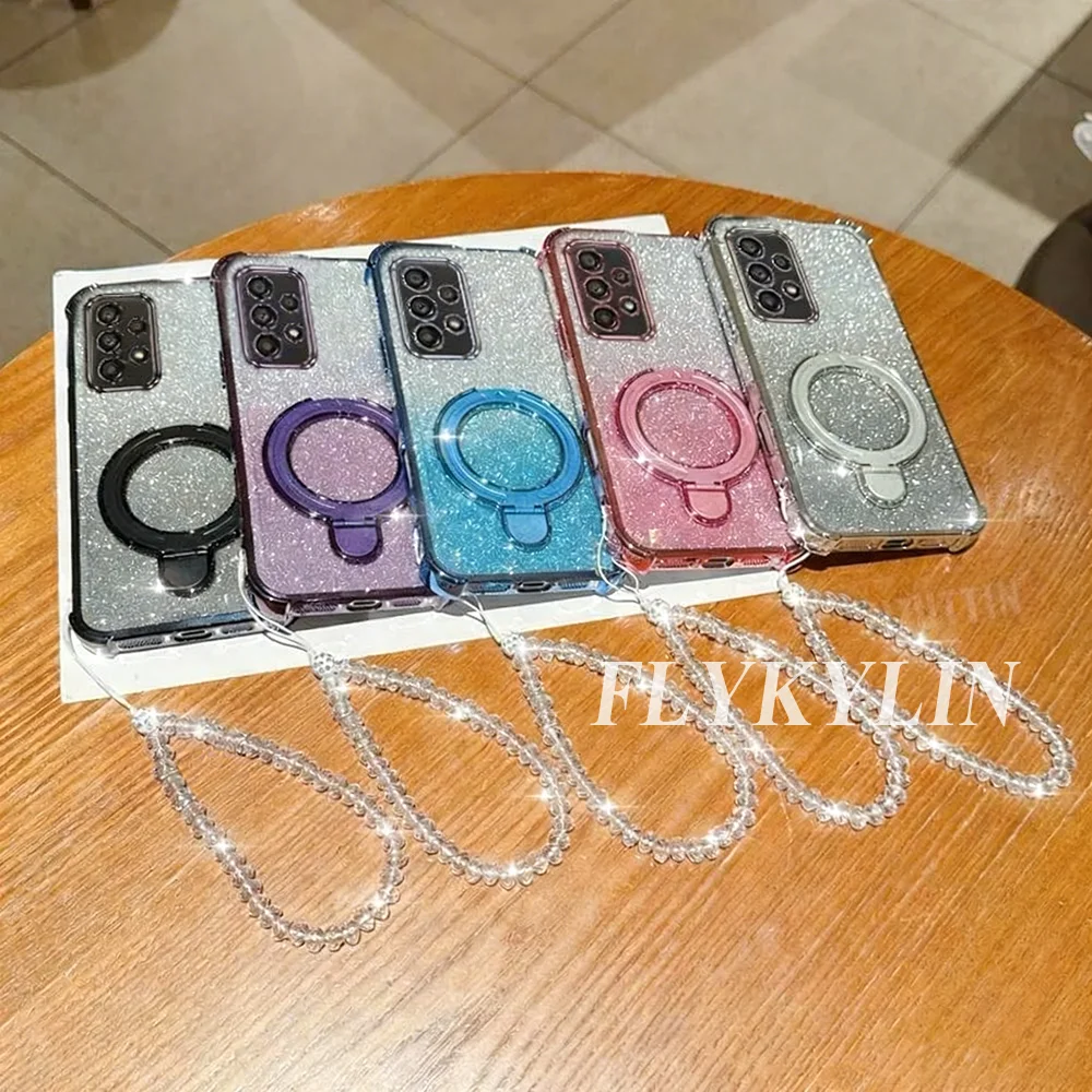 آيفون 17 الهواء 16 15 14 13 12 11 برو ماكس 16 زائد 16E قوس الذيل القصير مع سلسلة كريستال فلاش ورقة مكافحة قطرة لينة قذيفة