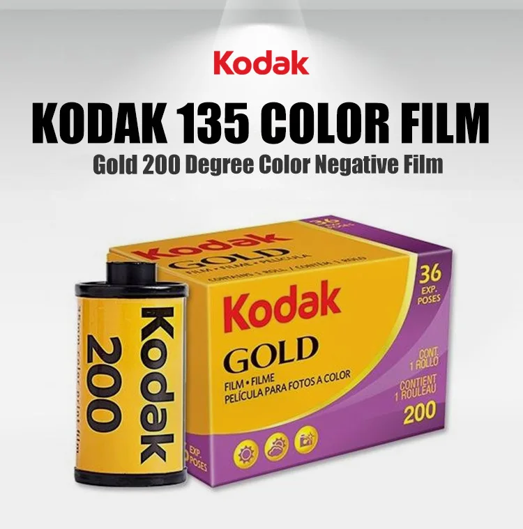 كوداك جولد 200 لون فيلم 135 لون طباعة فيلم 36 التعرض لكل 1/3/5/10 لفة لكاميرا فيلم فوجي فيلم كوداك H35 H35N M35 M38 F8