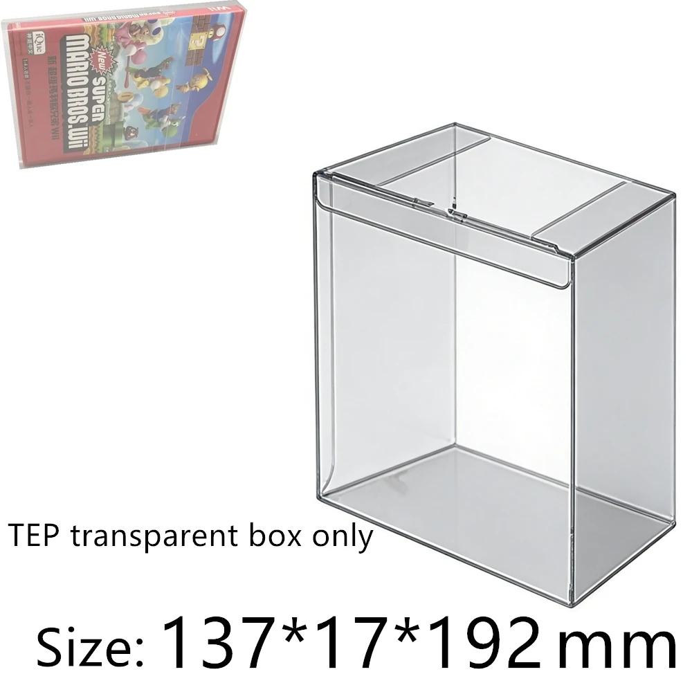 Transparent Box Protector For Wii Optical Disc Collect Boxes PET Storage Game Shell Clear Display Case