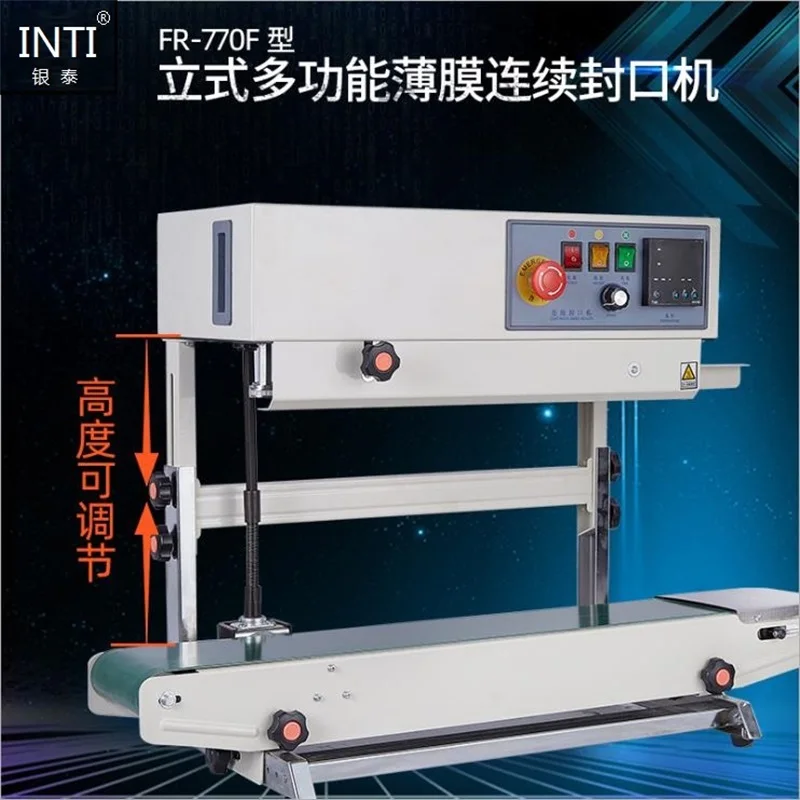 Yintai FR-770 Vertical Sealing Machine Automatic Continuous Film Sealing Machine Plastic Aluminum Foil Bag Printing Sea