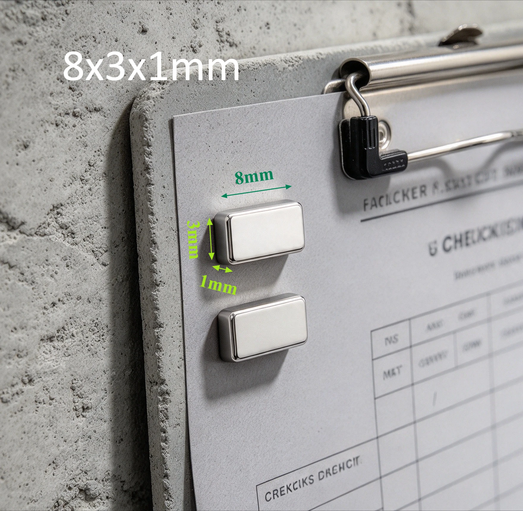 8x3x1mm Small Square Magnets Strong Neodymium Rectangular Block for Home Fridge Office Documents DIY Crafts 8*3*1