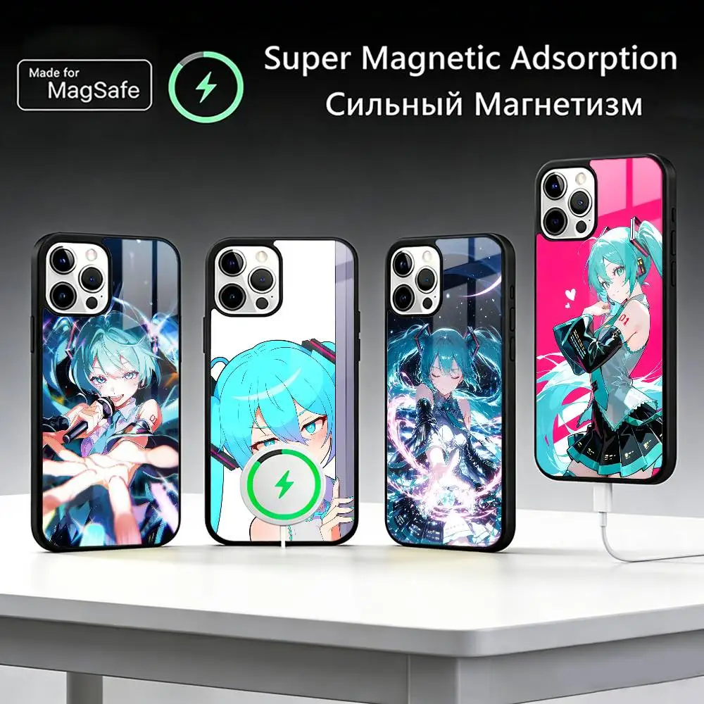 

Anime M-MIKU Phone Case For iPhone17,16,15,14,13,12,11 Plus,Pro Max, New Magnetic Wireless Charging