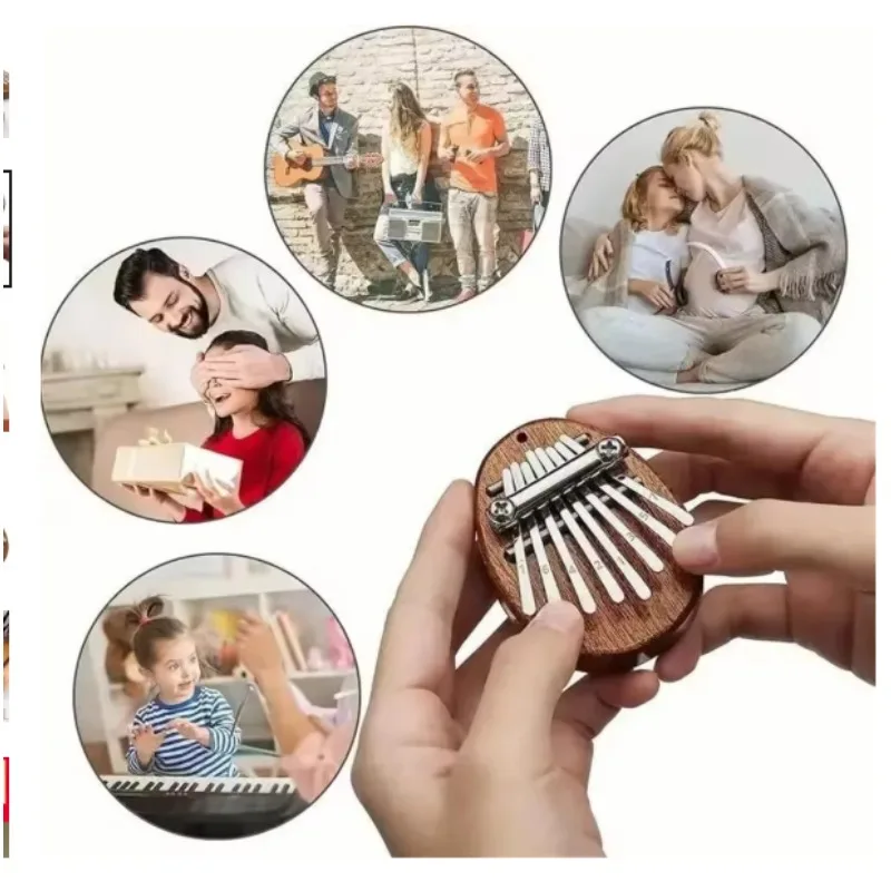 8 Key Mini Wooden Kalimba High Quality Exquisite Finger Thumb Piano Marimba Musical Good Accessory Pendant Gift