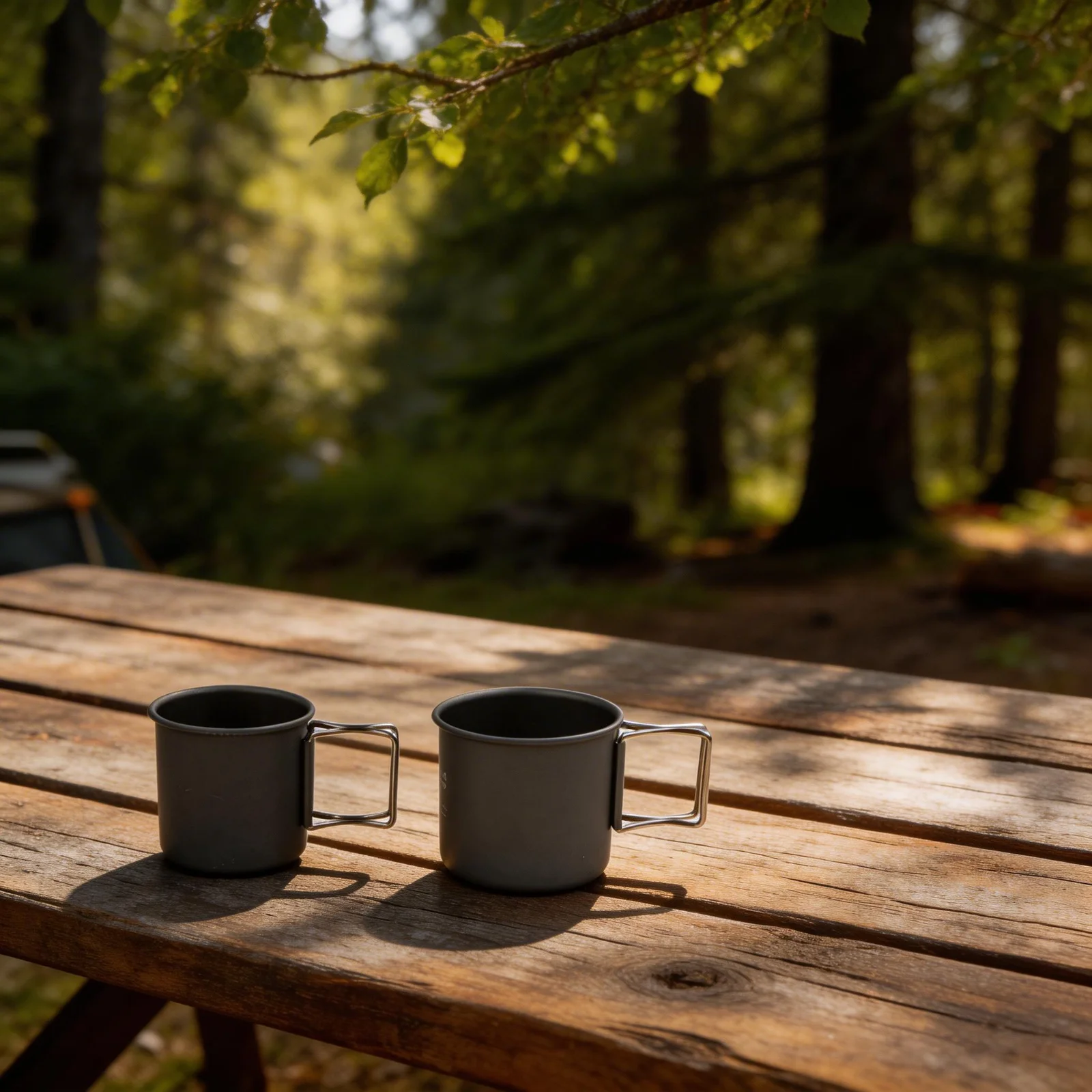 Nesting Camping Cups Folding Camping Mug Stackable Nesting Design Lightweight Retro Design Camping Mugs Portable Mug Set