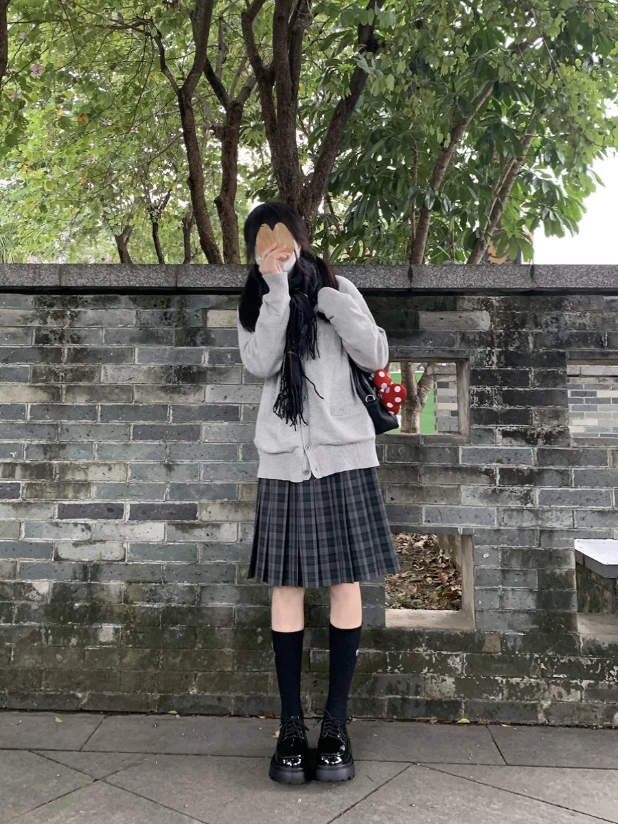 

ZONPER Original School orm een Плед JK Юбка TR Ткань Плиссированная юбка ort College Sle Student orm Женская Dr