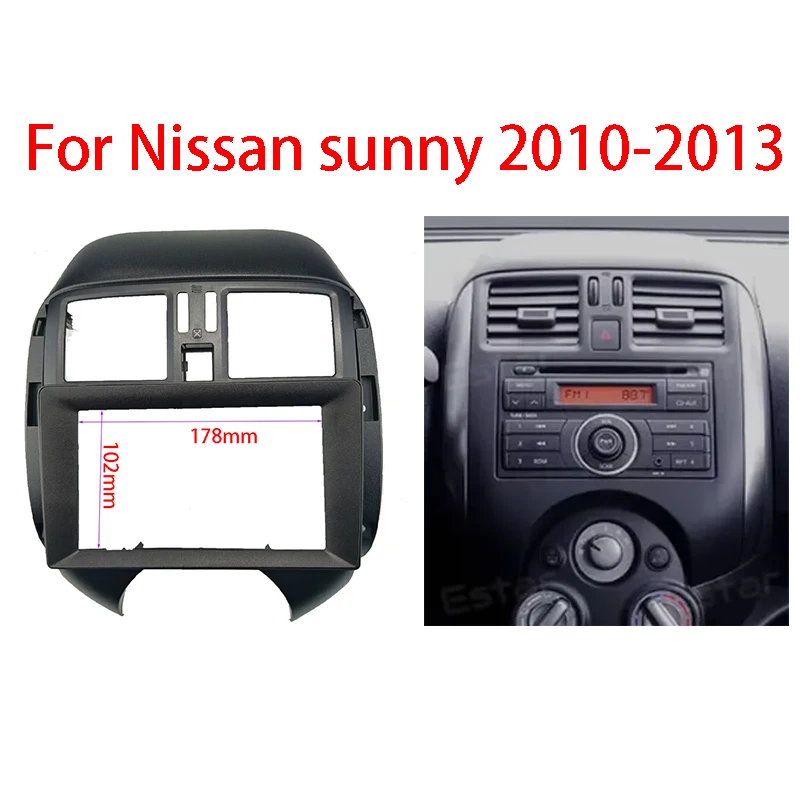 

2DIN car panel is used for Nissan sunny 2010-2013 auto parts interior trim panel instrument mounting frame