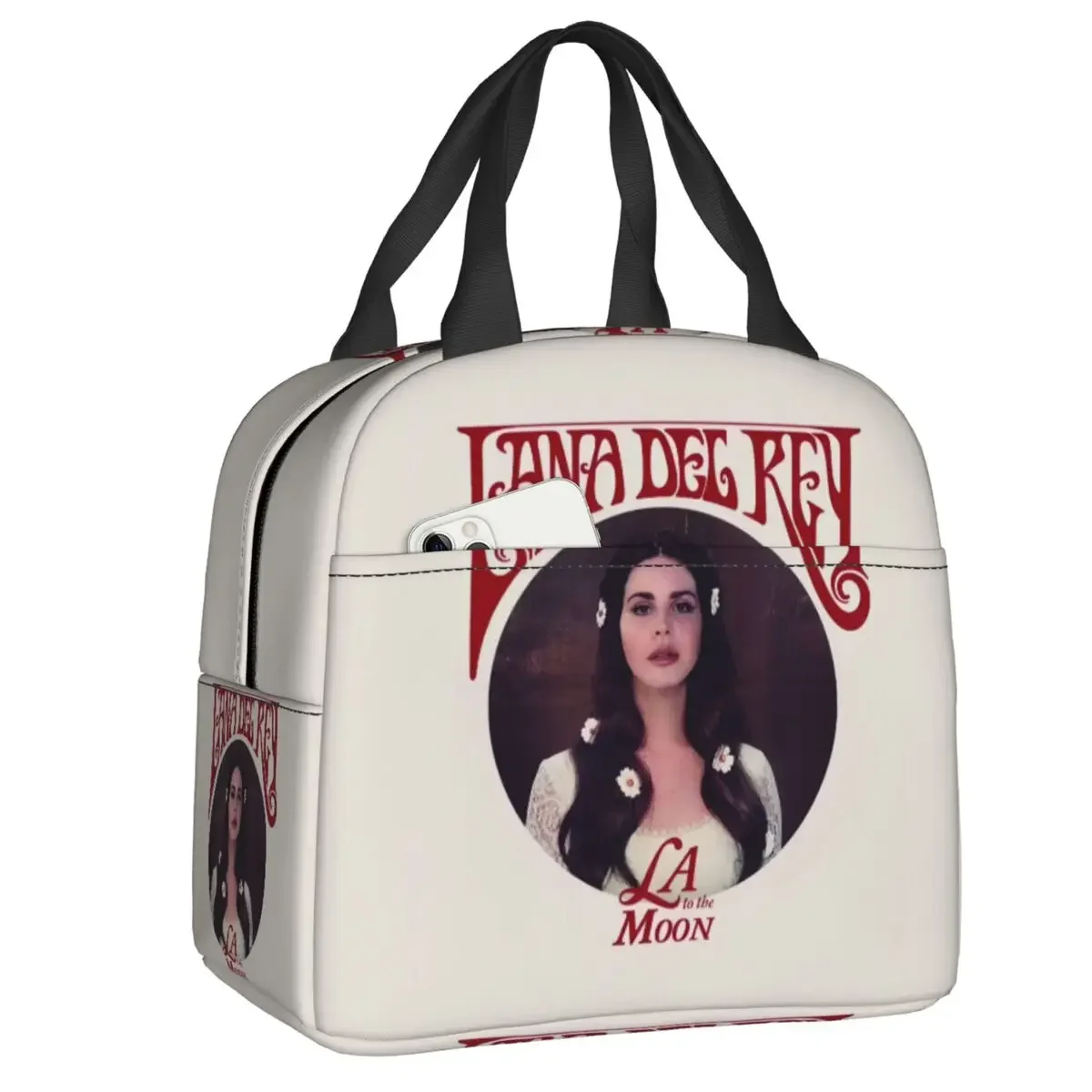 Custom Lana Del Rey Lunch Bag Women Cooler Warm Insulated Lunch Box for Adult Office