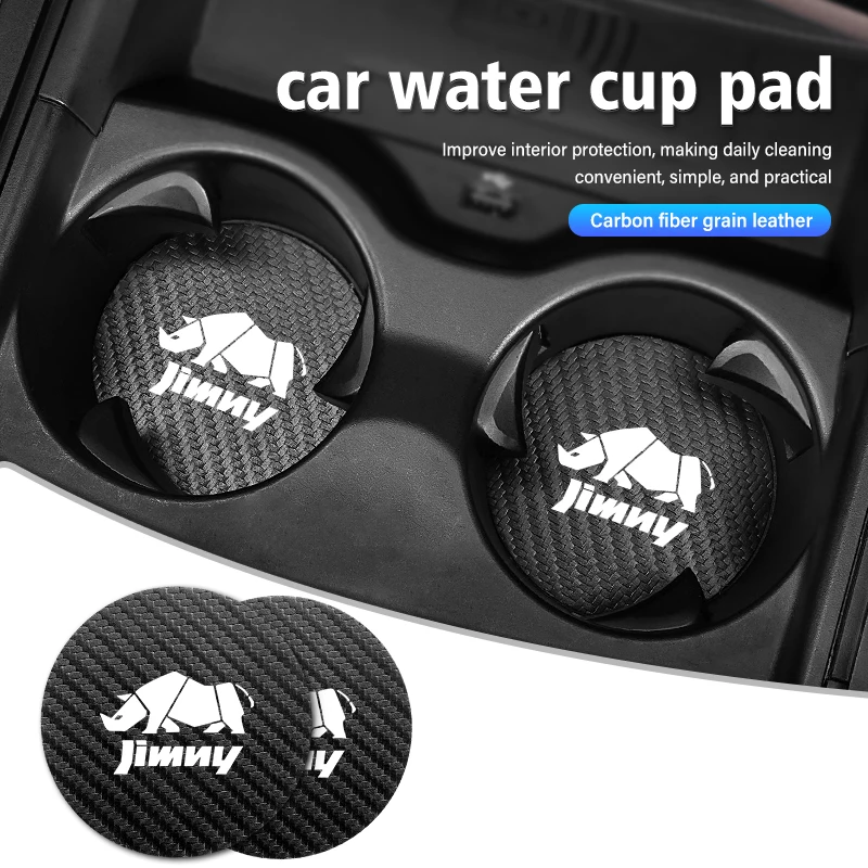 2 шт. автомобильный коврик для чашки, авто эмблема, подставка для интерьера, аксессуары для Suzuki Jimny b74 jb23 jb64 jb43 jb53 jb32