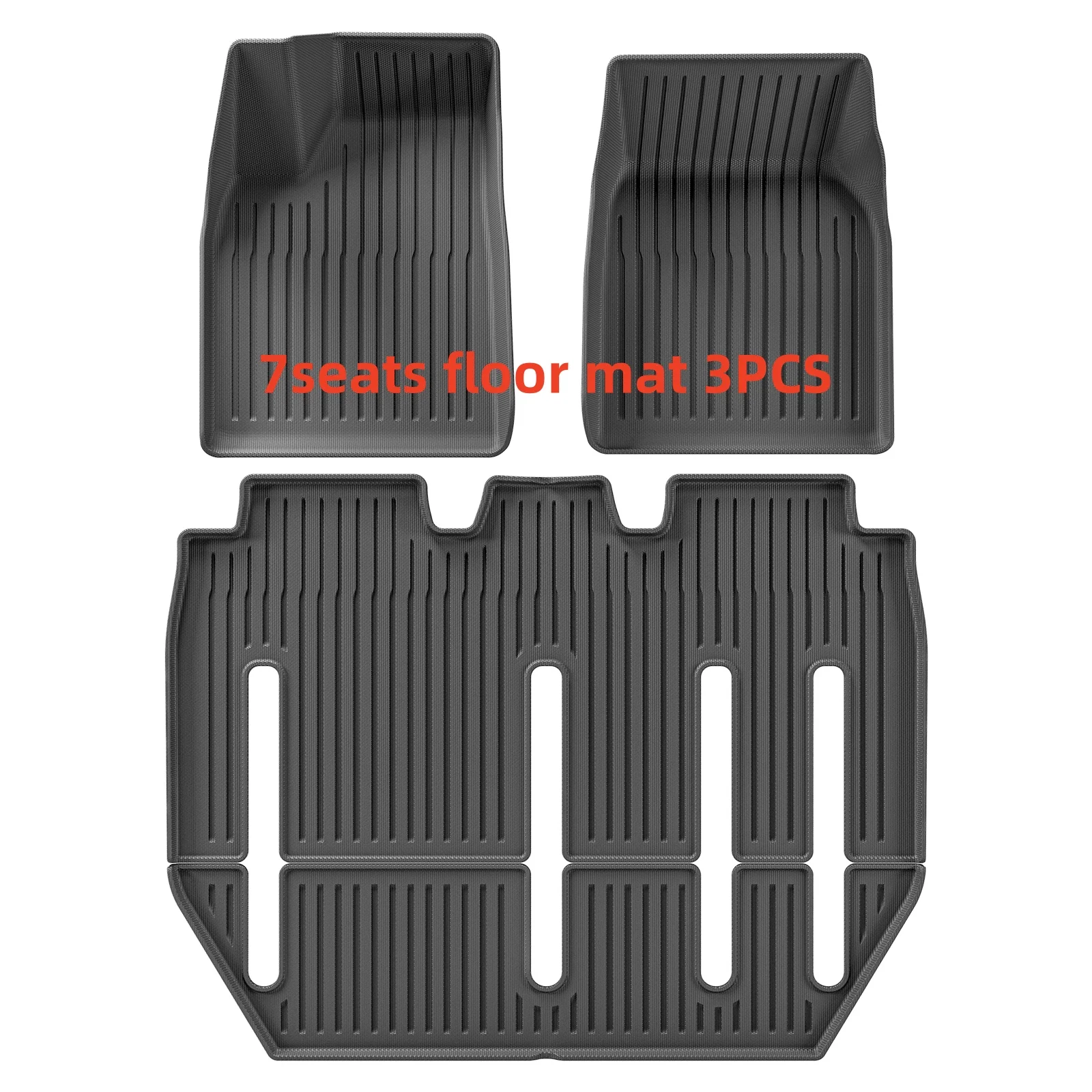 Für Tesla Model X 2024 5/6/7-Sitzer TPE 3D Autofußmatten Kofferraummatte Wasserdichter Schutz Linkslenker – Detail 18