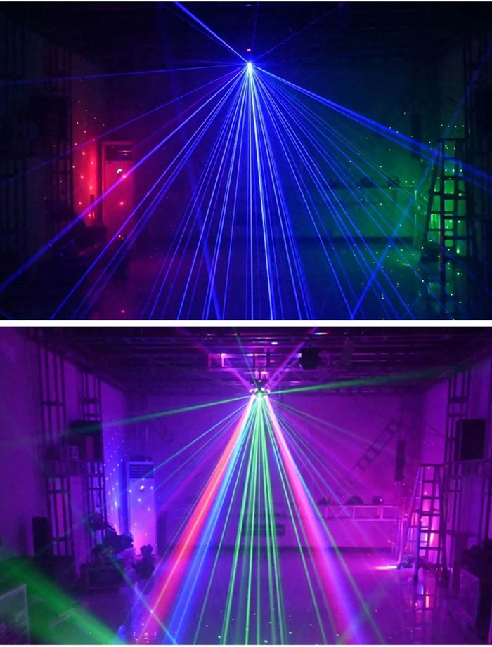 Neuankömmling rotierender Strahl Laser Moving Head Light RGBW 4 in1 LED mit Strobe Effects Bühnen beleuchtung für DJ Disco Club Musik party – Detail 11