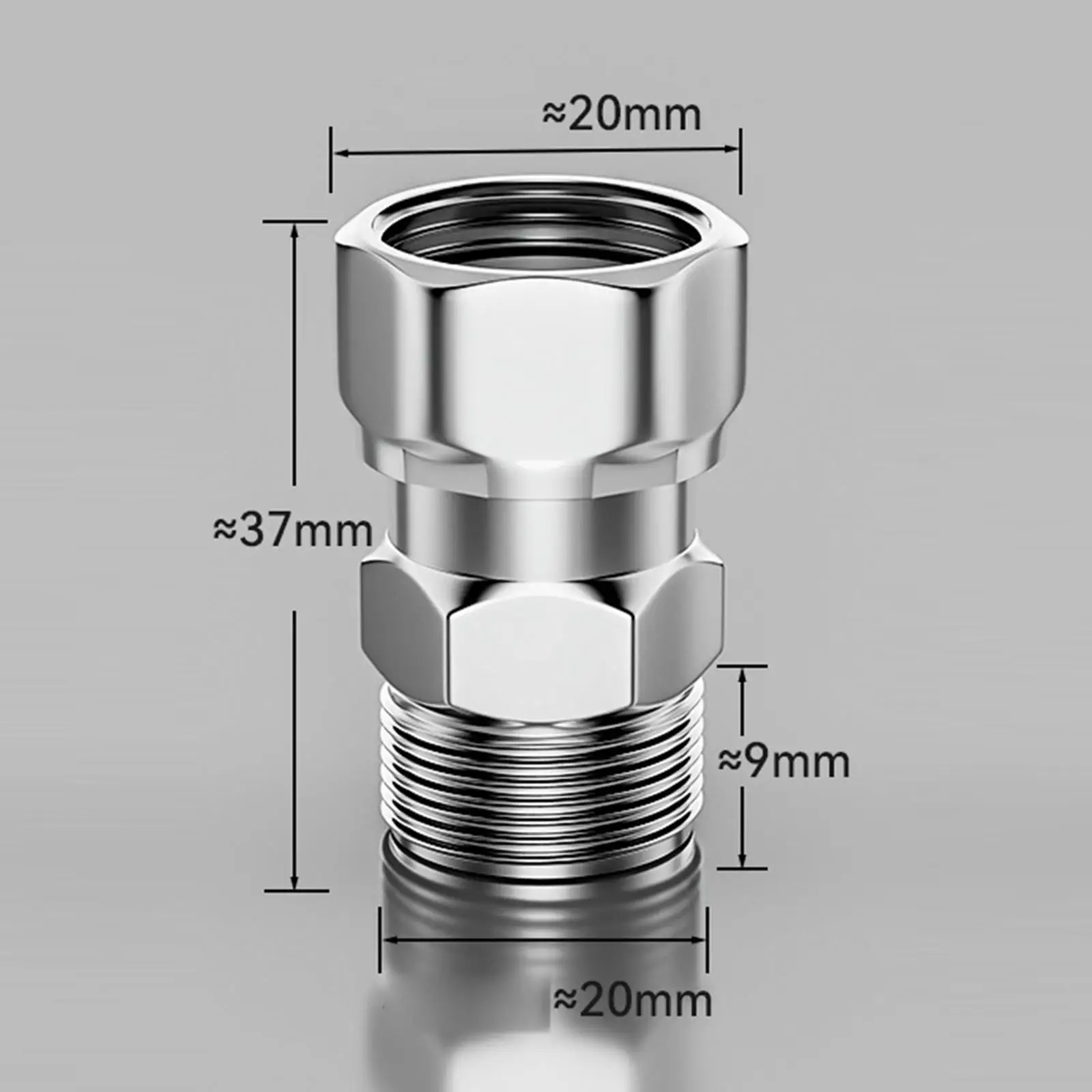 Stainless Steel 1/2 Inch Interface Angle Valve Connector Activity Pipe Adapter for Versatile Plumbing Repair