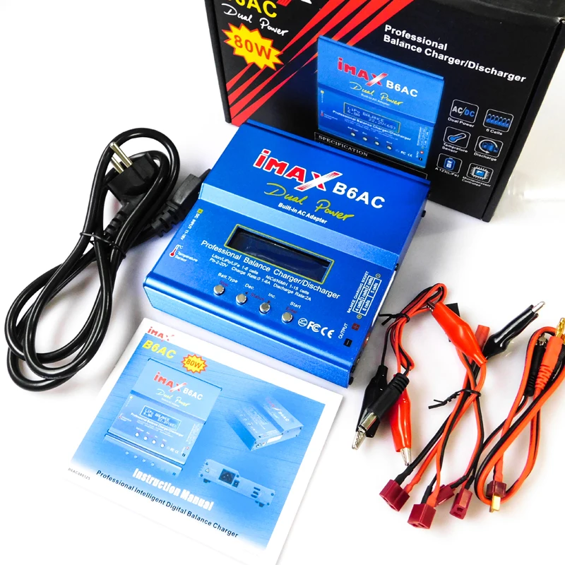 IMAX B6 AC RC Charger 80W B6AC 6A Balance Charger schermo LCD digitale li-ion LiFe Nimh Nicd PB Lipo caricabatteria