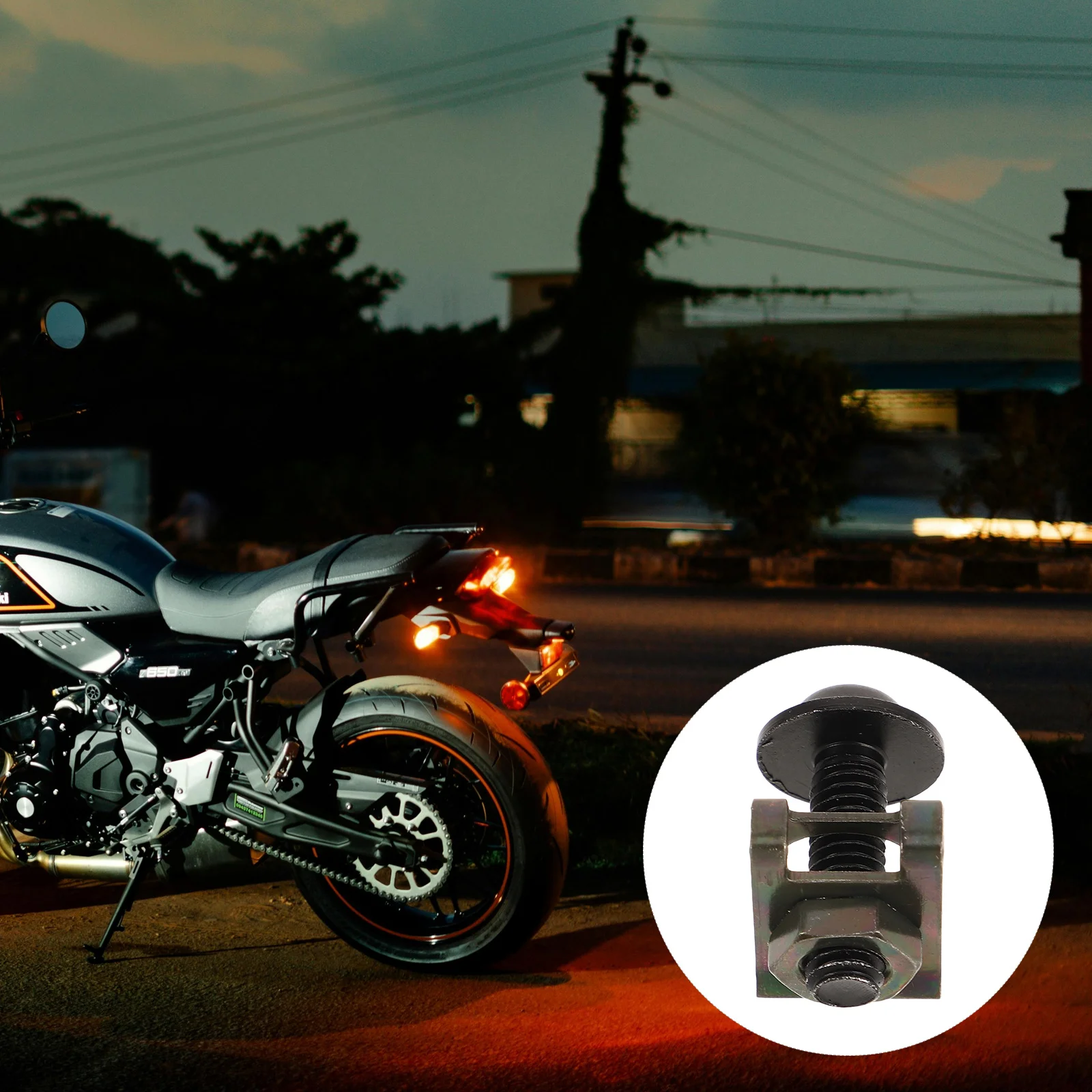 

10pcs Motorcycle Body Screws 6Mm Aluminum Alloy Self-Tapping Black Coated Fasteners For Skid Plate Fairing License Plate