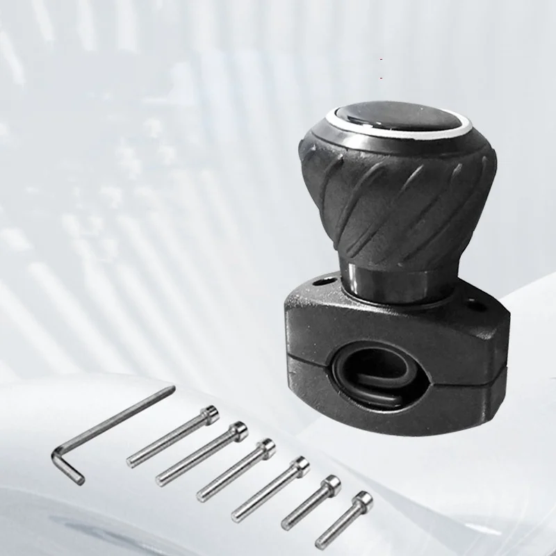ISURE MARINE Steering Wheel Knob Universal Steering Wheel Rotator Black Suitable For Car Semi Trailersand Truck Steering Wheel
