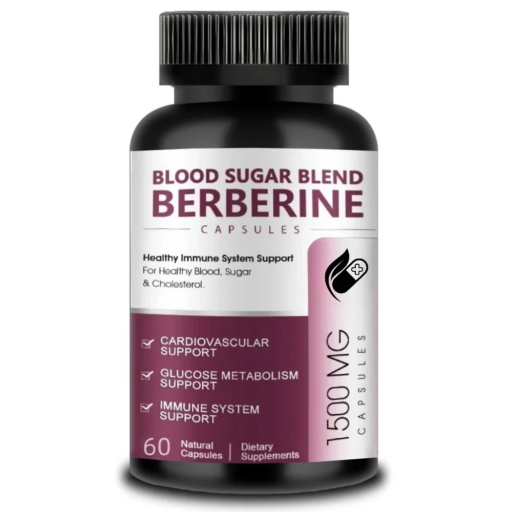 Berberine Supplement 1500mg High Potency for Cardiovascular Blood Pressure & Sugar Support with Ceylon Cinnamon Turmeric Vegan