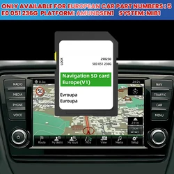 2020/2021 UK & Europe for Skoda GEN1 MIB1 Car Octavia MK3 Yeti GPS SD Card Amundsen SD Card Sat Nav Map