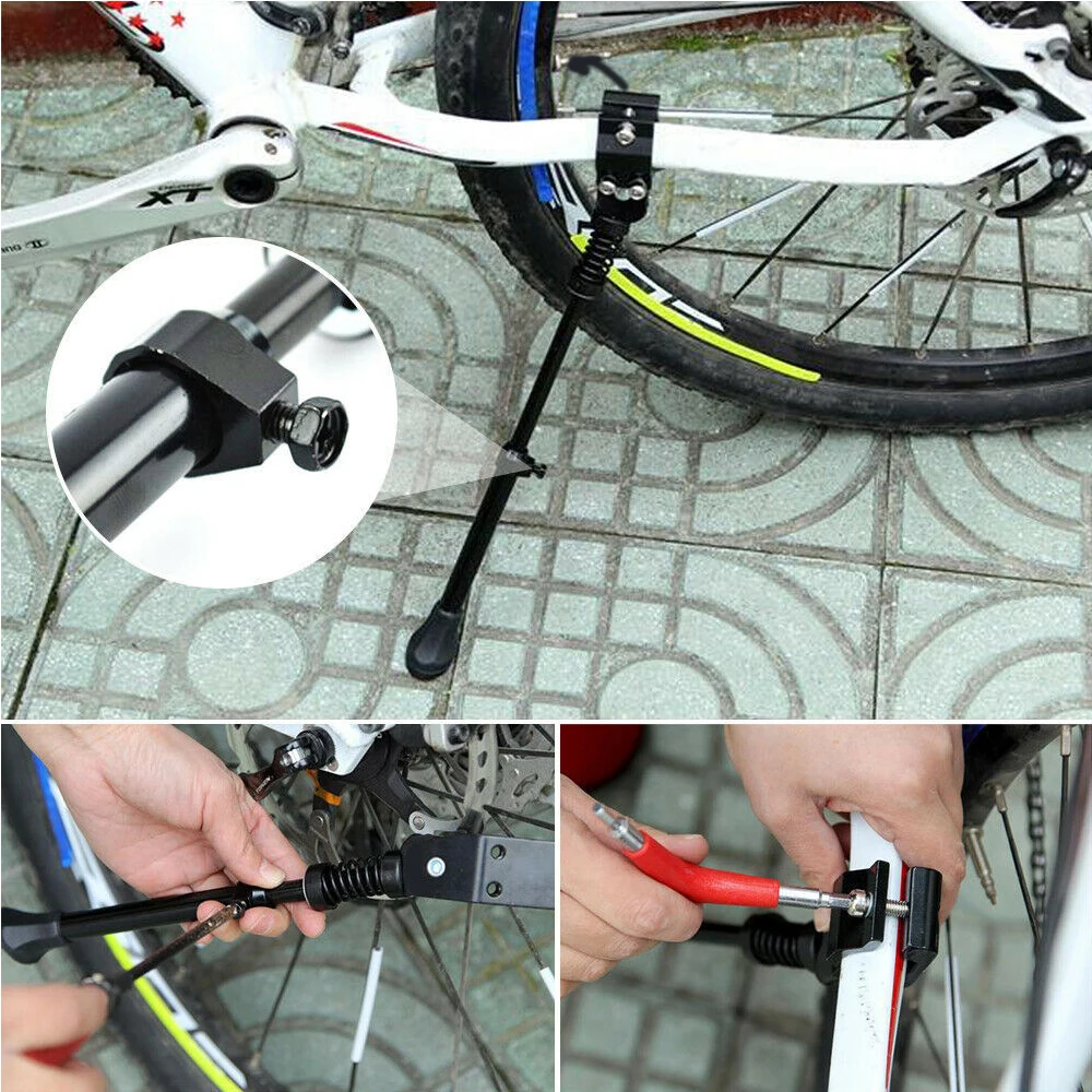 26-36cm Adjustable Bicycle Stands Bike Side Support Kick Stand for 22 24 26 Inch Mountain Bike Road Bike Bicycle Accessories