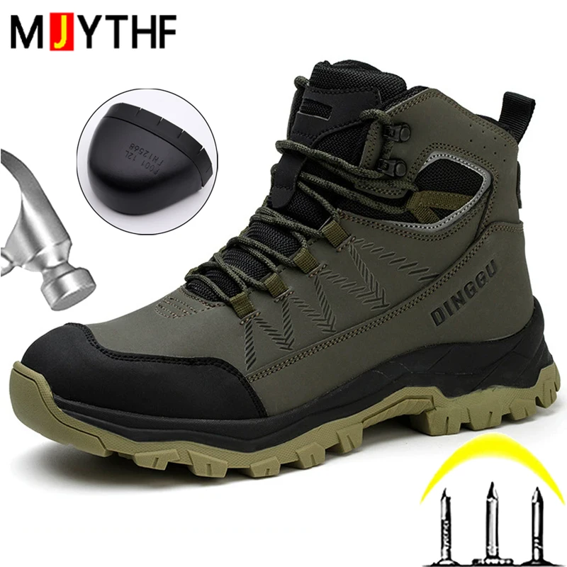Indestructible Shoes Men Boots Steel Toe Shoes Puncture-Proof Work Boots Safety Shoes Men Protection Shoes Safety Boot Engineers