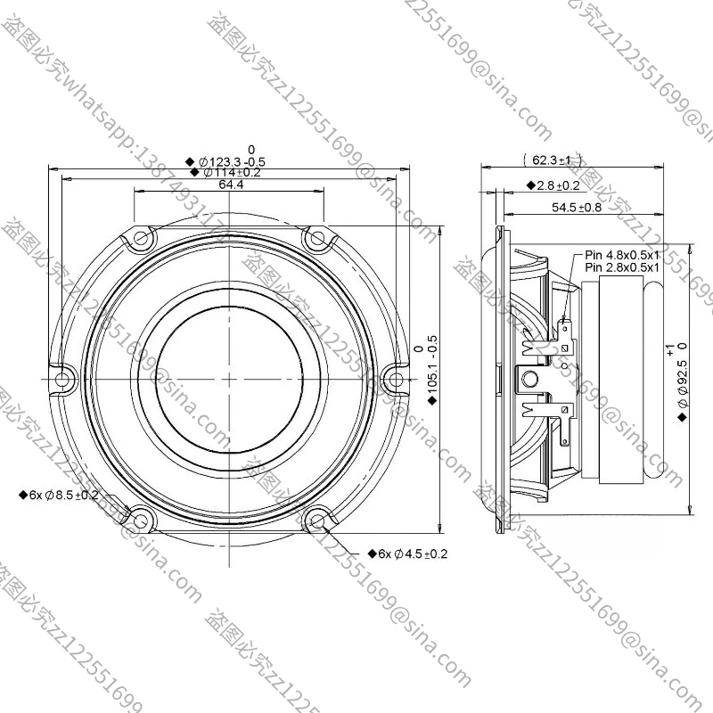 Suitable for Long Stroke 4 Inch Woofer Trimmed Fever Hifi Low Frequency Speaker