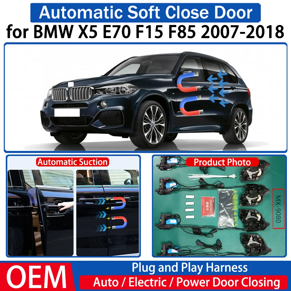 

for BMW X5 E70 F15 F85 2007-2018 Car OEM Automatic Soft Close Door Electric Suction Kit Auto Power Closing System Plug＆play