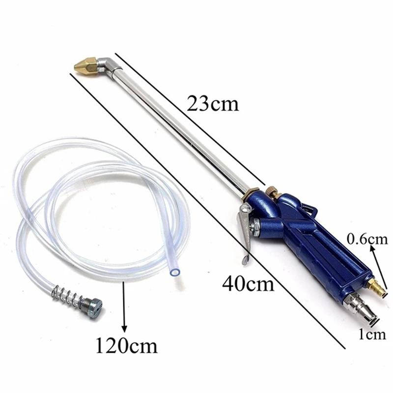 40cm Engine Oil Cleaner Tool Car Washer Cleaning Gun Water Pneumatic Tool With 120cm Hose Machinery Parts Alloy Engine Care