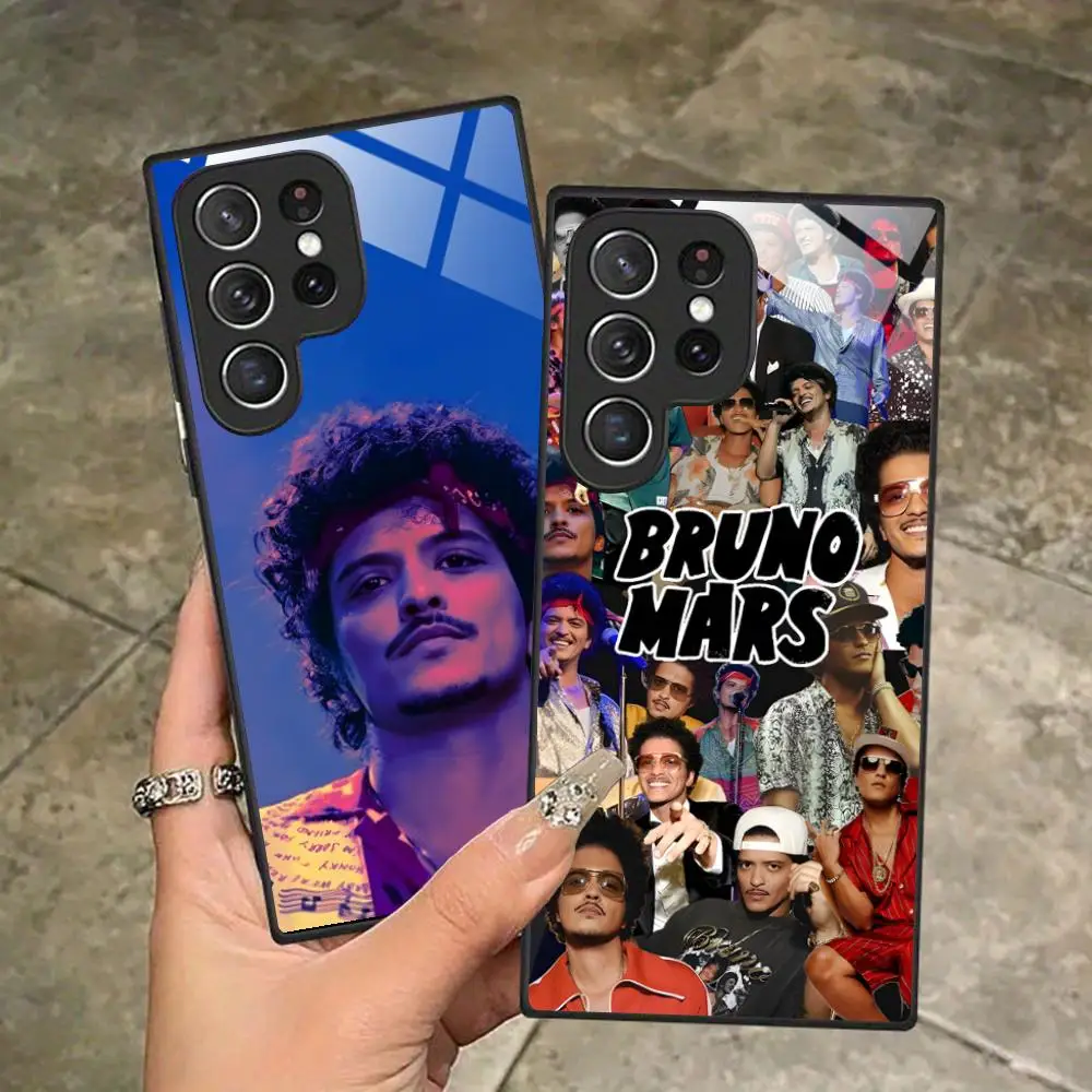 Bruno Mars Glass Mobile Phone Case for Samsung Galaxy A56 55 54 53 52 51 36 35 34 23 16 15 5G Colorful Cover